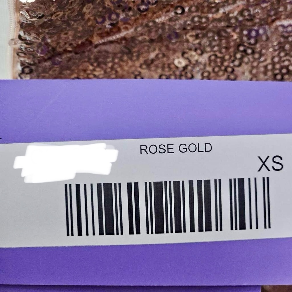 NWT LaDivine Dress gown party rose gold sequin formal Tagged- XS S *READ‎ - Picture 13 of 16